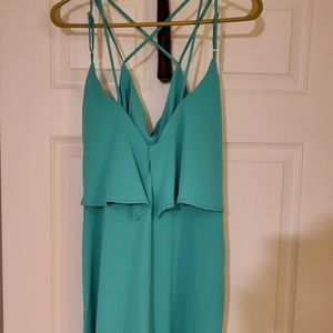 EVERLY STRAPPY DRESS, TEAL